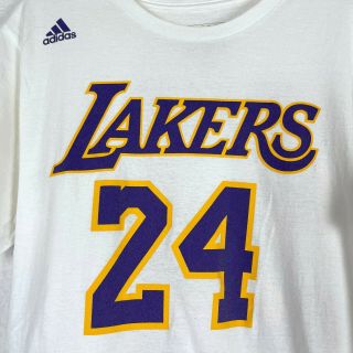 Kobe Bryant Adidas Los Angeles Lakers The Go - To Tee T - Shirt Medium 24 White 3