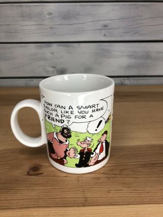 Vintage 1980 King Features Syndicate Popeye Comic Coffee Mug