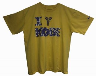 Kobe Bryant Nike I Love Kobe Los Angeles Lakers Men’s Gold Graphic T Shirt Sz L