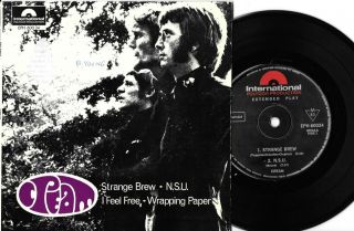 Cream - Strange Brew/n.  S.  U.  - Rare Ep 7 " 45 Vinyl Record W Pic Sl - 1967 Oz Only