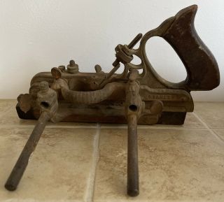 Antique Stanley No.  45 Combination Plow Hand Molding Plane Wood Tool