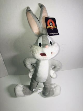 Bugs Bunny Stuffed Plush Looney Tunes Nanco 2003 Stuffed Animal 18” Hands On Hip