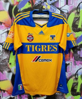 Tigres Uanl Fc Mexico Football Shirt Soccer Jersey Top Adidas 2011 Mens Size L