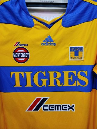Tigres UANL FC Mexico Football Shirt Soccer Jersey Top Adidas 2011 Mens Size L 2