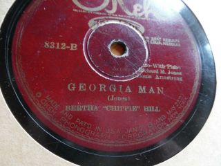 Blues Bertha Chippie Hill Louis Armstrong Trouble In Mind Georgia Man Ok 8312 V -