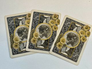 Vintage Game Of Yellowstone - Deck Playing Cards No.  1122.  2 Cards Missing