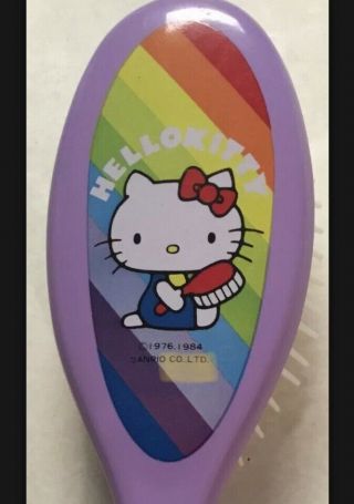 Vintage 1976 1984 Sanrio Rainbow Hello Kitty Hair Brush Japan