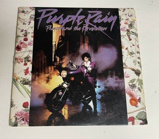 Rare 1984 Prince Purple Rain Vinyl Lp Record With Poster 1 - 25110