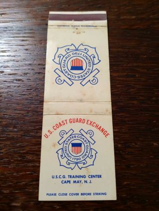 Vintage Matchcover: Uscg Coast Guard Training Center Exchange,  Cape May,  Nj 82