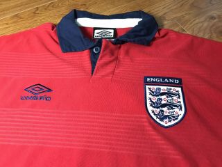 Vintage 1999/00/01 Umbro England National Away Soccer Football Shirt Jersey Xl