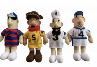 Milwaukee Brewers Sausage Plush Set Of 4 Collectible Rare Dolls Chef Stained