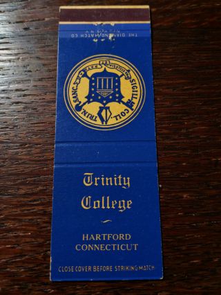 Vintage Matchcover: Trinity College,  Hartford,  Ct Gg