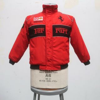 Vintage Ferrari Racing Jacket Youth Size Xl Red