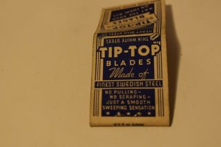 Tip Top Blades Has the Edge on Them All 20 Strike Matchbook Cover 2