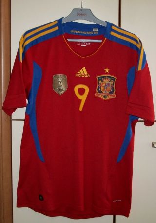Spain 2011 - 2012 Home Football Shirt Jersey Adidas Size M 9 Torres