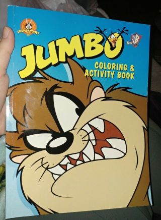 Vintage 90s Looney Tunes Jumbo Coloring Activity Book 1999 Taz Unused/clean