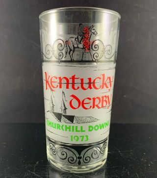 1973 Kentucky Derby Glass Secretariat Triple Crown Ky Derby Churchill Downs Rare