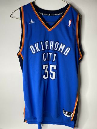 Kevin Durant 35 Oklahoma City Thunder Adidas Swingman Jersey Blue Mens 2xl