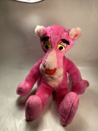 Vintage 1980 Pink Panther Plush By Mighty Star,  Neck Drops/droops Collectible