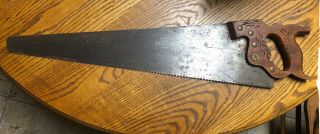 Vintage Henry Disston & Sons Blade Rip Hand Hand Saw Wood Handle Needs Cleaned