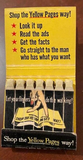 Lion Feature Matchbook Yellow Pages 