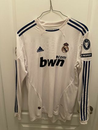 Real Madrid 2010 2011 Home Football Soccer Jersey Long Sleeve Adidas Ronaldo