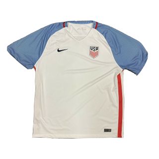 Nike Team Usa Soccer Jersey White Sz Xxl Dri Fit Red Blue Athletic Top Shirt