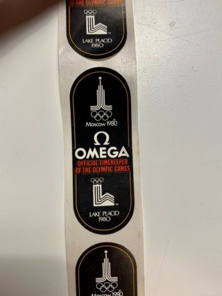Stickers Omega Olympics 1980 Moscow Lake Placid