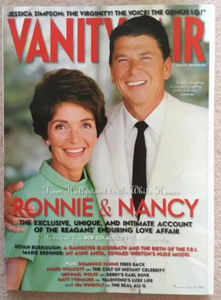 Vanity Fair August 2004: Nancy And Ronald Reagan Cover,  Jessica Simpson