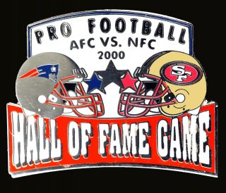 Patriots Vs 49ers Hall Of Fame Game Pin - Brady Rookie Debut Game July 31,  2000