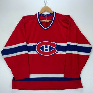 Montreal Canadiens Ccm Vintage Jersey Size Large Red Nhl