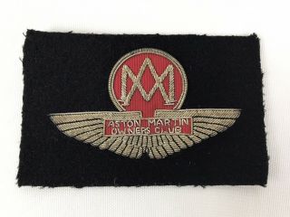 Vintage Aston Martin Owners Club Embroidered Racing Patch