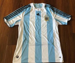 Argentina Adidas 2008/2009 Home Jersey Size Large Shirt Big Crest