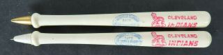 1950s Cleveland Indians Louisville Slugger Mini Bat Pen And Pencil Set Mlb