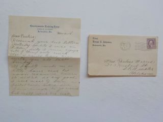 Wwi Letter 1918 Camp Joseph E.  Johnston Jacksonville Florida Letterhead Ww I Ww1
