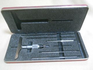 Vintage L S Starrett 449 Micrometer Depth Gage