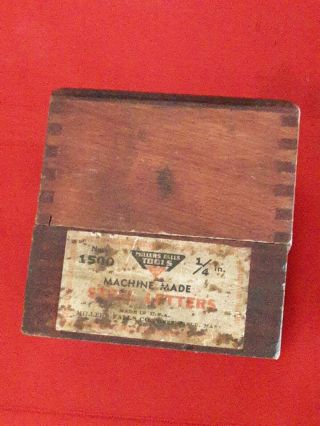 Millers Falls Tools Steel Letters No.  1500 Stamp Set 1/4