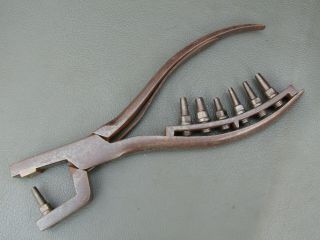 Vintage Leather Hole Punch Pliers Old Tool By D Kimberley & Sons