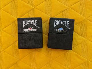 2 Decks (red/blue) Bicycle Prestige Plastic Playing Cards - Opened But Not