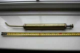 Vintage Brass Nesthill Syringe Remove Brake Or Hydraulic Fluid Empty Diff / Sump