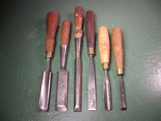 Old Vintage Woodworking Tools Carving Chisels Group All Types
