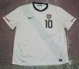 Nike Usmnt 10 Landon Donovan 2010 Soccer Jersey Size Xxl Stained Pre Owned