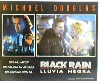 Michael Douglas,  Andy Garcia Black Rain Lobby Card 1989