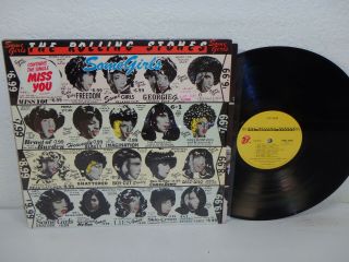 The Rolling Stones Some Girls 1978 Die - Cut Cover Lp In Shrink W/hype Sticker