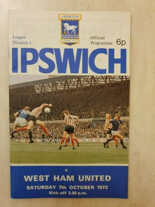 1972 Ipswich Town V West Ham United - 7th October