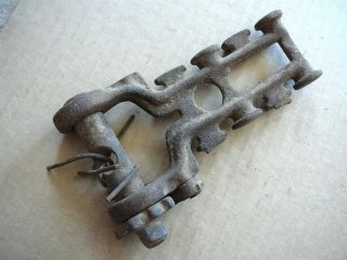 ANTIQUE CAST IRON BARBED WIRE FENCE IN - LINE TIGHTNER - FENCE MAKING MACHINE 2