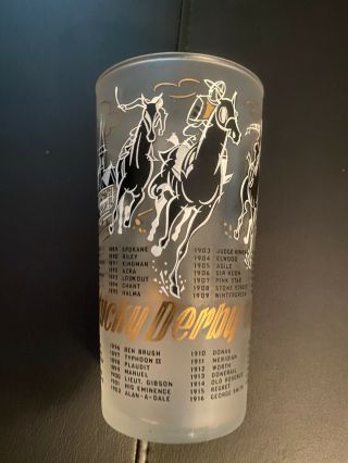 Vintage 1960 Kentucky Derby Souvenir Julep Glass.  No Scratches 2