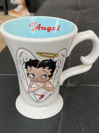 Betty Boop Lil Angel 3d Pedestal Ceramic Coffee ☕️ Tea Mug Cup 5” Tall