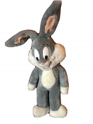 21 " Bugs Bunny Plush Warner Bros By Mighty Star 1991 Bendable Ears Item No.  1656