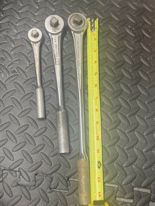 J.  H Williams Ratchet Wrench (2) 1/2 & (1) 3/8 3 Wrench’s “needs Rebuilds”